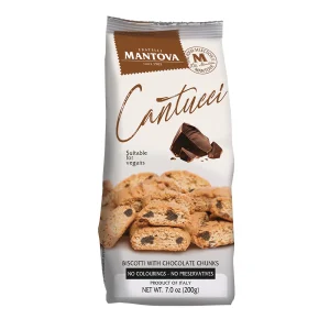 Mantova Cantucci Biscotti with Chocolate Chunks, 7 oz